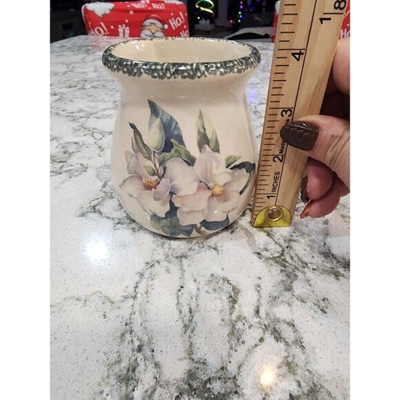 VTG Home and Garden Party Stoneware 2000 Magellan Jar CANDLE 4" Tall Used - Picture 5 of 6